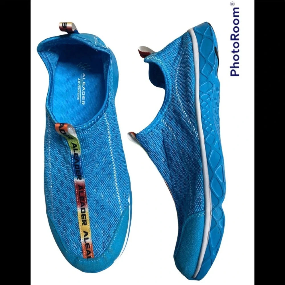 Aleader Blue Slip On Water Shoes Sz 10